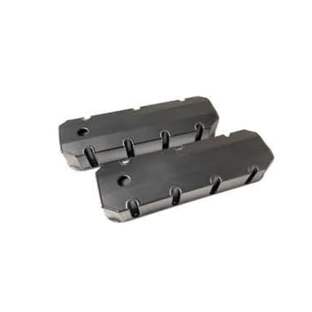 Absurdo BBC 454 Fabricated Tall Aluminum Valve Cover Short Bolts with Holes, Clear Anodized AB2204611